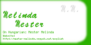 melinda mester business card